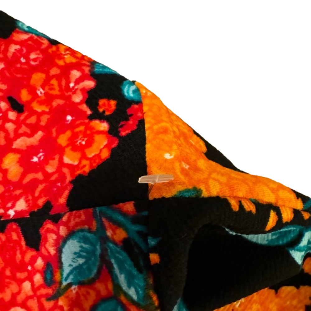 NWT LuLaRoe Cassie pencil skirt - like new! Orange and red floral Size XL - Picture 3 of 4